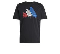 adidas Uomo Lounge Ice Graphic T-Shirt, Black, L