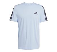 adidas Uomo Men 3-Stripes T-Shirt, Glow Blue, L
