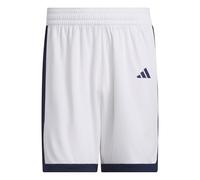 adidas Uomo Mens Pulse Speed Bball Short Shorts, White/Team Navy Blue, S