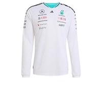 adidas Uomo Mercedes - Amg Petronas Formula 1 Team Driver Jersey Authentic Longsleeve Shirt, White, XXL