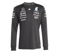 Adidas Uomo Mercedes - AMG Petronas Formula One Team Driver Jersey Long Sleeve Black Men, Black/White, S