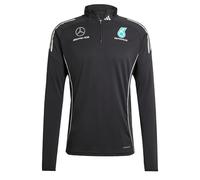 adidas Uomo Mercedes - AMG Petronas Formula One Team Mechanics Top Men, Black/Reflective Silver, M