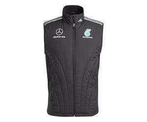adidas Uomo MERCEDES - AMG PETRONAS FORMULA ONE TEAM MECHANICS VEST MEN, Black/Reflective Silver, S