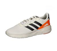 adidas Uomo Nebzed Cloudfoam Lifestyle Running Shoes, Core White / Carbon / Screaming Orange, 45 1/3 EU