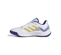 Adidas Uomo Novaflight Volleyball Shoes, Cloud White/Matte Gold/Lucid Blue, 38 2/3 EU