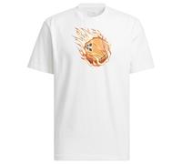 adidas Uomo ON Fire Basketball Graphic Tee, White, XS