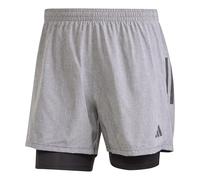 Pantaloni corti adidas Own the Run CLIMACOOL 2-in-1 grigio nero - XL