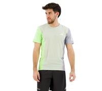 adidas Uomo Own The Run Colorblock Tee, Linen Green/Green Spark/Halo Silver, L