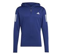 adidas Uomo Own The Run Winterized Hooded Half-Zip, Dark Blue, L