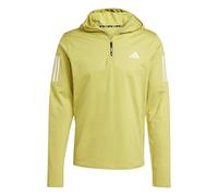adidas Uomo Own The Run Winterized Hooded Half-Zip, preloved Lime, L