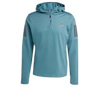 adidas Uomo Own The Run Winterized Hooded Half-Zip, Preloved Teal, M