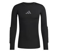 adidas Uomo Padded Goalkeeper Baselayer Longsleeve Shirt, Black, XL