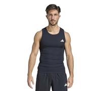 adidas Uomo Power Essentials Workout Rib Tank Shirt, Black, XL