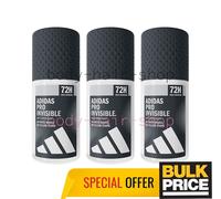 Adidas Uomo Pro Deodorante Invisibile Roll-on Senza Segni Bianchi Senza...