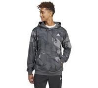 adidas Uomo Seasonal Essentials Camouflage Hoodie, DGH Solid Grey, S