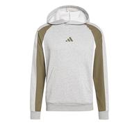 adidas Uomo Seasonal Essentials Colorblock Hoodie, Medium Grey Heather, L