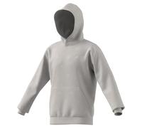 adidas Uomo Seasonal Essentials Monogram Fleece Graphic Hoodie, Grey Two, L