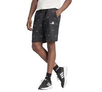 adidas Uomo Seasonal Essentials Monogram Graphic Shorts, Black/White, M