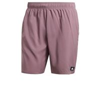 Adidas Uomo Solid CLX Classic-Length Swim Shorts, Shadow Fig/Black, M