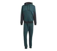 adidas Uomo SPORTSWEAR 300G FLEECE COLORBLOCK HOODED TRACKSUIT, aurora ivy/black, S