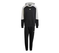 adidas Uomo SPORTSWEAR 300G FLEECE COLORBLOCK TRACKSUIT, Black/Mgh Solid Grey, XS
