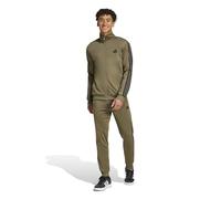 adidas Uomo Sportswear Basic 3 Stripes Tricot Tracksuit, Tuta da Allenamento, Verde (Olive Strata), XL