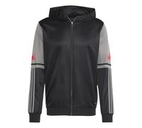 adidas Uomo SQUADRA25 Hoody Black/Team Grey Four/Pure Ruby, M