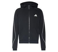 adidas Uomo Stadium Small Logo Full-Zip Hoodie Sweatshirt, Black, S Tall