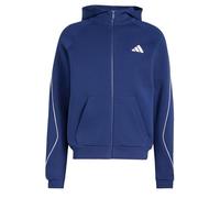 adidas Uomo Stadium Small Logo Full-Zip Hoodie Sweatshirt, Dark Blue, 3XL