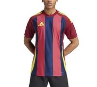 adidas Uomo Striped 24 Jersey Shirt, Team Navy Blue 2/Team Coll Burgundy 2/Team Yellow, M
