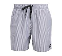 Adidas Uomo Stripey Classics Swim Shorts Short Length, Legend Ink/White, M
