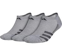 Adidas Uomo Superlite Righe 3 No Show Calzini (3-Pair), Erica Dark Grigio/Nero -