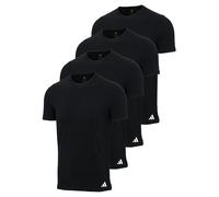 Adidas Uomo T-Shirt, 4er Pacco - Girocollo Maglia, Active Flex Cotone, Einfar