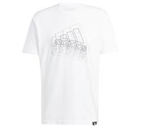 adidas Uomo Tech BOS Graphic Tee, White, L Tall