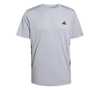 adidas Uomo Tech Essentials Workout 3 Stripes Shirt, Halo Silver, XXL