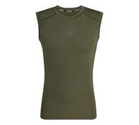 adidas Uomo Techfit Compression Training Sleeveless T-Shirt, Night Cargo, XL