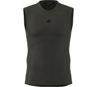adidas Uomo Techfit Compression Training Sleeveless T-Shirt, Night Cargo, XL