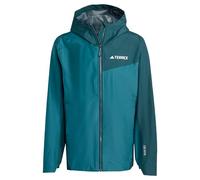 adidas Uomo Terrex Multi 2.5 Layer RAIN.RDY Jacket, Mystery Green/Aurora Ivy, M