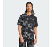 adidas Uomo Terrex Multi Climacool Printed T-Shirt, Black/Carbon, L