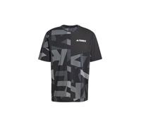 adidas Uomo Terrex Multi Climacool Printed T-Shirt, Black/Carbon, M
