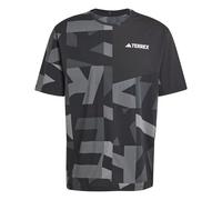 adidas Uomo Terrex Multi Climacool Printed T-Shirt, Black/Carbon, S