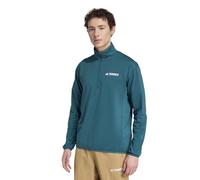 Adidas Uomo Terrex Multi Climawarm Half Zip Tech Fleece Jacket, Mystery Green, L
