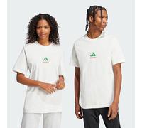 adidas Uomo Three Slice Life, Pizza Back Graphic Tee, Short Sleeve, off White, M