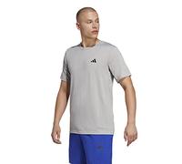 adidas Uomo Train Essentials Comfort Training Tee, Medium Grey Heather/White/Black, S