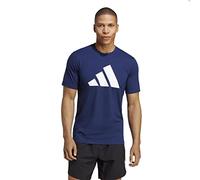 adidas Uomo Train Essentials Feelready Logo Training Tee, Dark Blue / White, L