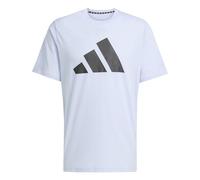 adidas Uomo Train Essentials Feelready Logo Training Tee, Glow Blue/Black, S