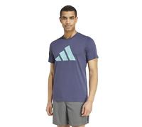 adidas Uomo Train Essentials Feelready Logo Training Tee, Shadow Navy/Mint TON, S
