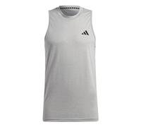 adidas Uomo Train Essentials Feelready Training Sleeveless Tee, Medium Grey Heather/White/Black, XS