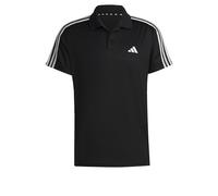 adidas Uomo Train Essentials piqué 3-Stripes Training Polo Shirt, Black/White, M