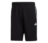 adidas Uomo Train Essentials piqué 3-Stripes Training Shorts, Black/White, 3XL